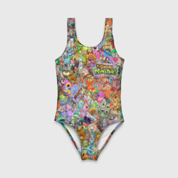 Детский купальник 3D My singing monsters Все персонажи - фото 2