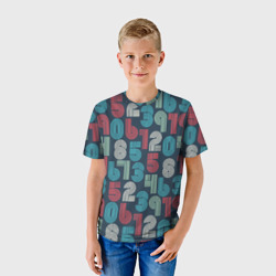 Детская футболка 3D Цифры в стиле Ретро - фото 2