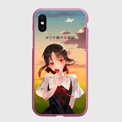 Чехол для iPhone XS Max матовый Госпожа Кагуя Love is war Милая Синомия