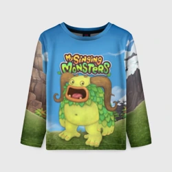 Детский лонгслив 3D My singing monsters Избалолист Entbrat
