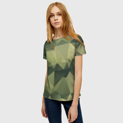 Женская футболка 3D 3д полигоны - камуфляж - фото 2