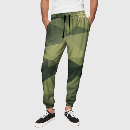 Мужские брюки 3D 3д полигоны - камуфляж, цвет 3D печать - фото 4