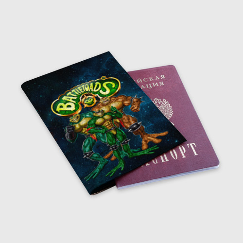 Обложка для паспорта матовая кожа Rare - Battletoads, цвет пыльно-розовый - фото 3