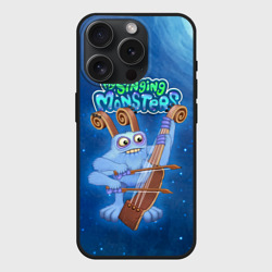 Чехол силиконовый для Apple iPhone 15 Pro матовый My singing monsters Смычорог Bowgart