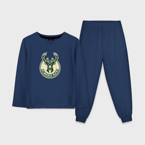Детская пижама с лонгсливом хлопок Милуоки Бакс NBA, цвет темно-синий