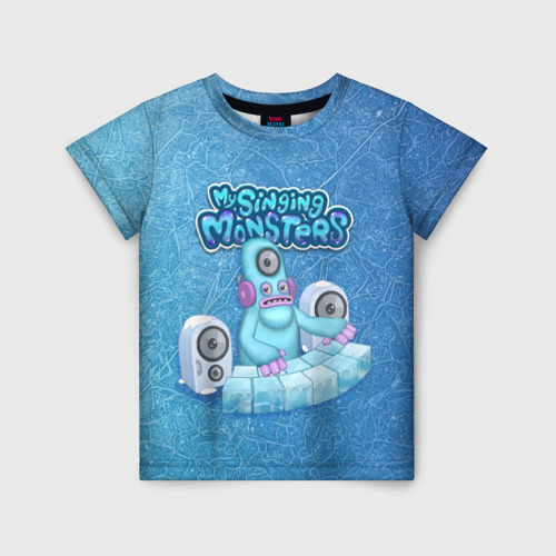 Детская футболка с принтом My singing monsters Дидж Deedge, вид спереди №1