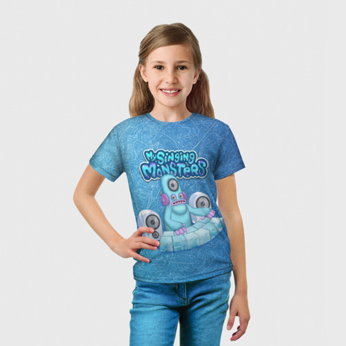 Детская футболка 3D My singing monsters Дидж Deedge, цвет 3D печать - фото 5