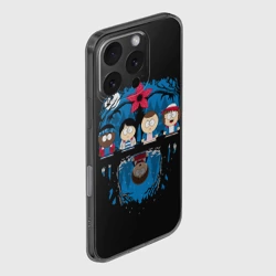 Чехол для iPhone 16 Pro силиконовый с защитой камеры Stranger Things South Park - фото 2