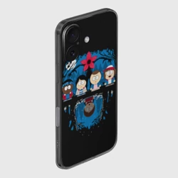 Чехол для iPhone 16 силиконовый с защитой камеры Stranger Things South Park - фото 2