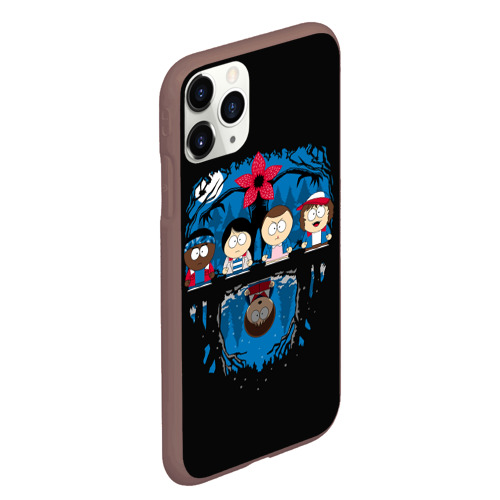 Чехол для iPhone 11 Pro Max матовый Stranger Things South Park, цвет коричневый - фото 3