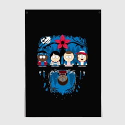 Постер Stranger Things South Park