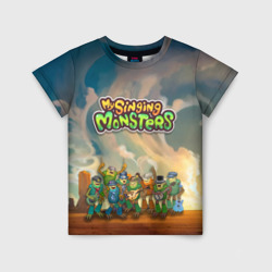 Детская футболка 3D My singing monsters Сахасемья