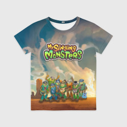Детская футболка 3D My singing monsters Сахасемья