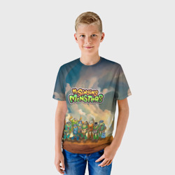 Детская футболка 3D My singing monsters Сахасемья - фото 2