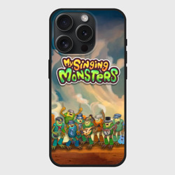 Чехол силиконовый для Apple iPhone 15 Pro матовый My singing monsters Сахасемья