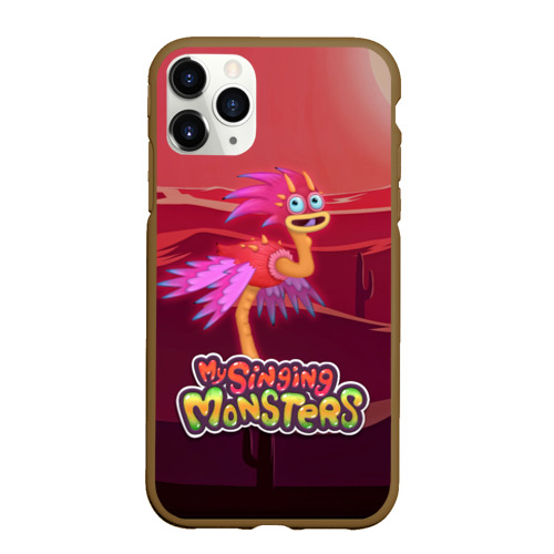 Чехол для iPhone 11 Pro Max матовый My singing monsters Стравок Yawstrich, цвет коричневый