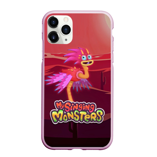 Чехол для iPhone 11 Pro Max матовый My singing monsters Стравок Yawstrich, цвет розовый