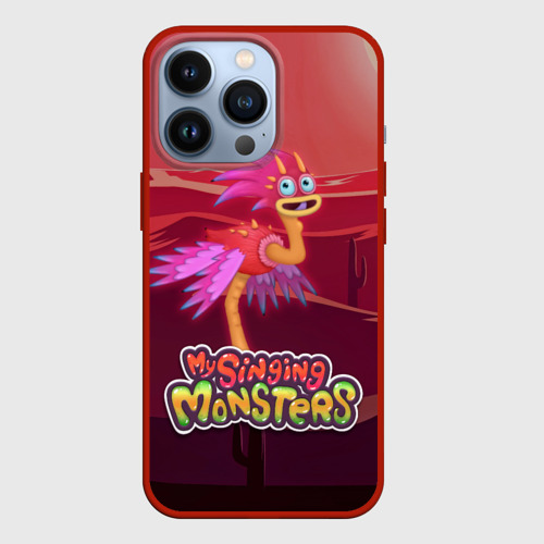 Чехол для iPhone 13 Pro My singing monsters Стравок Yawstrich, цвет красный