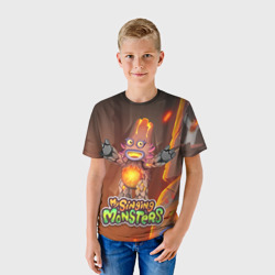Детская футболка 3D My singing monsters Лаватёка - фото 2
