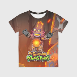 Детская футболка 3D My singing monsters Лаватёка
