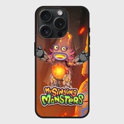 Чехол силиконовый для Apple iPhone 15 Pro матовый My singing monsters Лаватёка