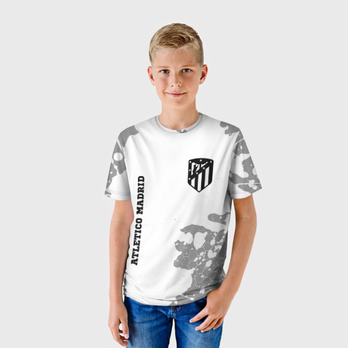 Детская футболка 3D Atletico Madrid Sport на темном фоне, цвет 3D печать - фото 3