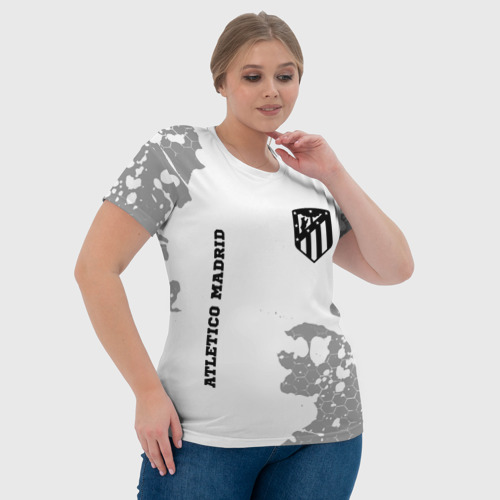 Женская футболка 3D Atletico Madrid Sport на темном фоне, цвет 3D печать - фото 6