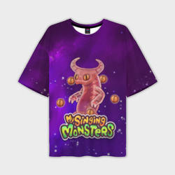 Мужская футболка oversize 3D My singing monsters эпический Вужас
