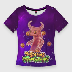 Женская футболка 3D Slim My singing monsters эпический Вужас