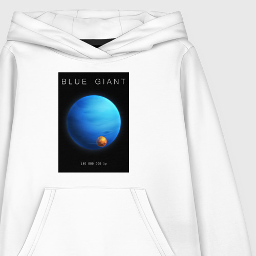 Детская толстовка хлопок с принтом Blue Giant | Голубой Гигант (Space collections), фото на моделе #1