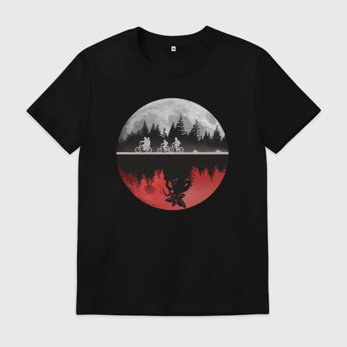 Мужская футболка хлопок Stranger Things Moon