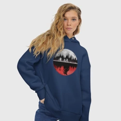 Женское худи Oversize хлопок Stranger Things Moon - фото 2