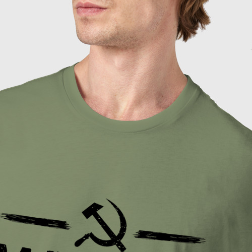 Мужская футболка хлопок Made In USSR 1980 Limited Edition, цвет авокадо - фото 6