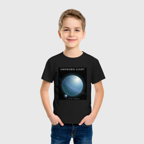 Детская футболка хлопок с принтом Unknown Giant | Неизвестный Гигант (Space collections), фото на моделе #1