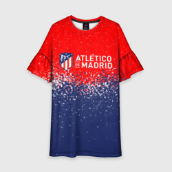 Детское платье 3D Atletico Madrid Атлетико Мадрид брызги красок