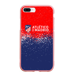 Чехол для iPhone 7Plus/8 Plus матовый Atletico Madrid Атлетико Мадрид брызги красок