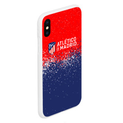 Чехол для iPhone XS Max матовый Atletico Madrid Атлетико Мадрид брызги красок - фото 2