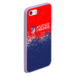 Чехол для iPhone 5/5S матовый Atletico Madrid Атлетико Мадрид брызги красок - фото 2