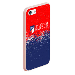 Чехол для iPhone 5/5S матовый Atletico Madrid Атлетико Мадрид брызги красок - фото 2