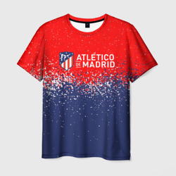 Мужская футболка 3D Atletico Madrid Атлетико Мадрид брызги красок