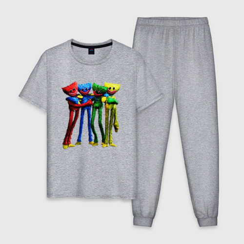 Мужская пижама хлопок с принтом GAME POPPY PLAYTIME Mini Huggies, вид спереди #2