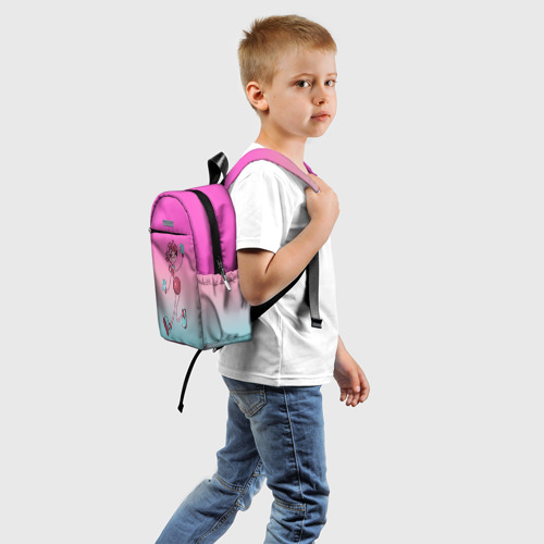 Детский рюкзак 3D с принтом Мама длинные ноги: Poppy Playtime, вид сзади #1