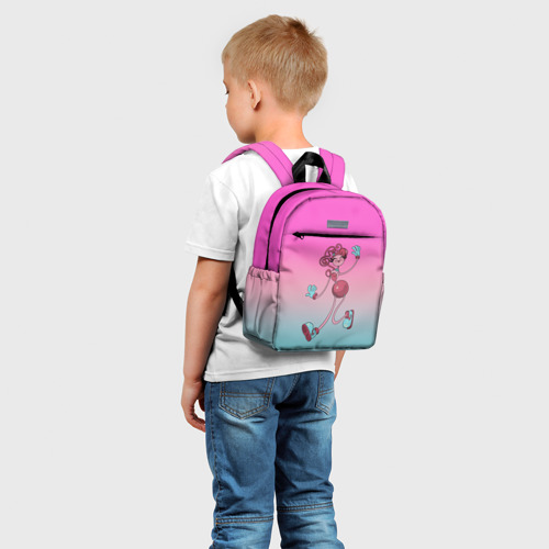 Детский рюкзак 3D с принтом Мама длинные ноги: Poppy Playtime, фото на моделе #1