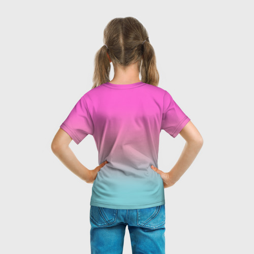 Детская футболка 3D с принтом Мама Длинные ноги: Poppy Playtime, вид сзади #2