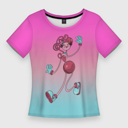Женская футболка 3D Slim Мама Длинные ноги: Poppy Playtime
