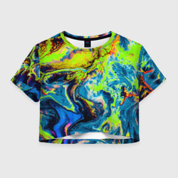 Женская футболка Crop-top 3D The Poisonous Palette