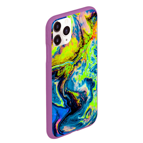 Чехол для iPhone 11 Pro Max матовый The Poisonous Palette, цвет фиолетовый - фото 3