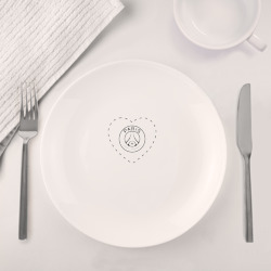 Набор: тарелка + кружка Лого PSG в сердечке - фото 2