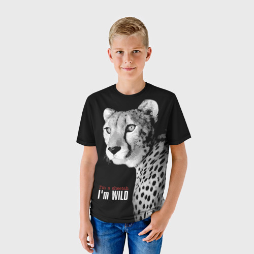 Детская футболка 3D I'm a cheetah I'm wild, цвет 3D печать - фото 3