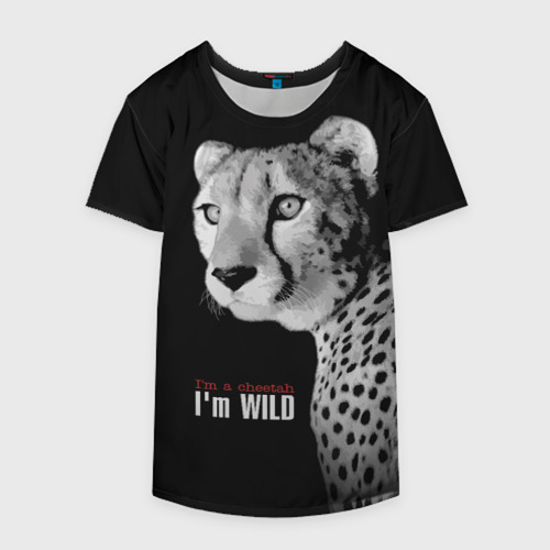 Накидка на куртку 3D I'm a cheetah I'm wild, цвет 3D печать - фото 4